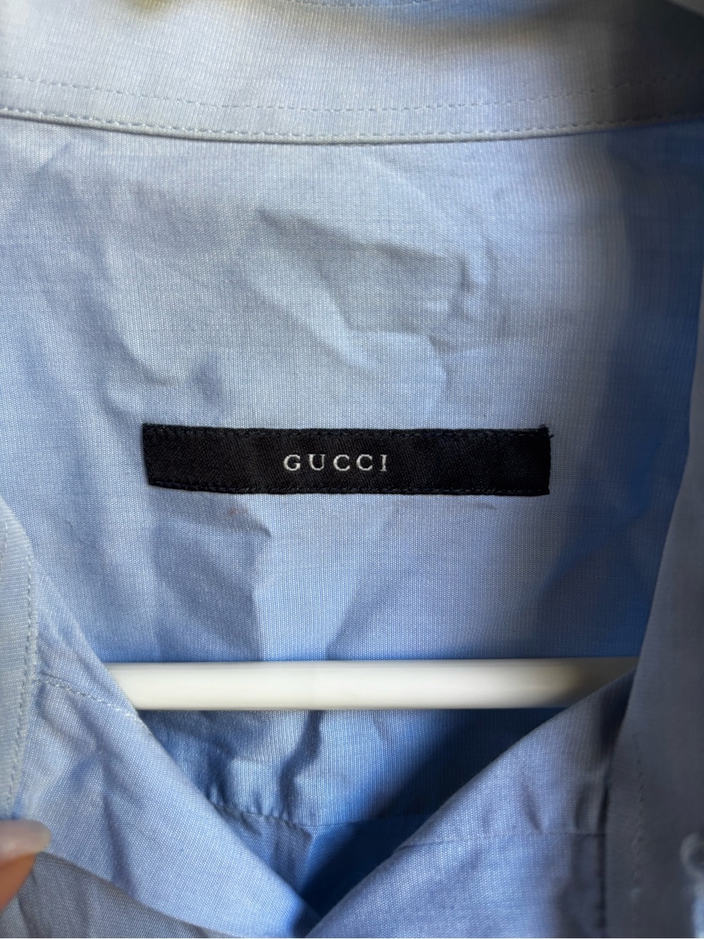 Gucci Men’s Light Blue Button-Up Dress Shirt